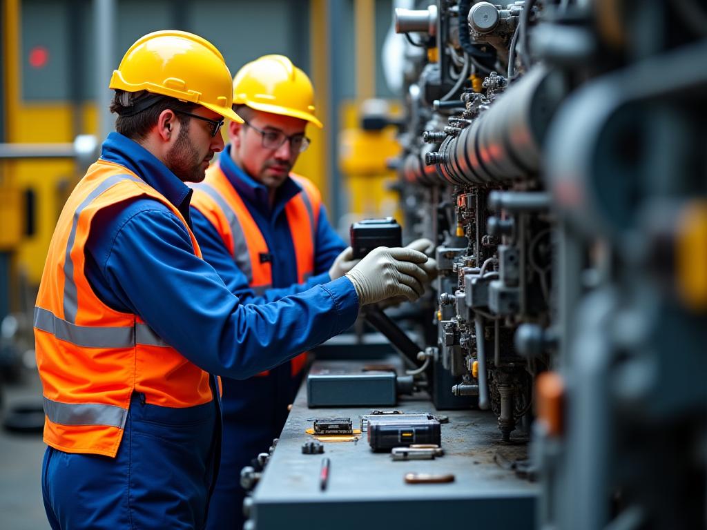 Equipo técnico realizando mantenimiento