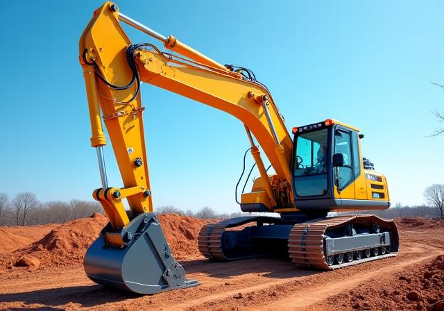 Excavadora moderna para construcción